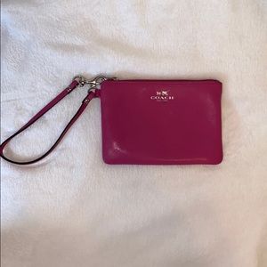 Coach zip wristlet